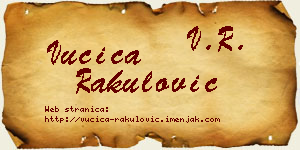 Vučica Rakulović vizit kartica